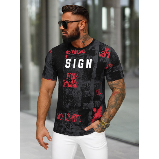 Men's black shirt Sign O/MPO3468 - T-shirt Men's black shirt Sign O/MPO3468