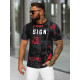 Men's black shirt Sign O/MPO3468 - T-shirt Men's black shirt Sign O/MPO3468
