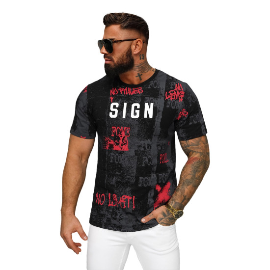 Men's black shirt Sign O/MPO3468 - T-shirt Men's black shirt Sign O/MPO3468