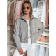 Pilka moteriška oversize bomber striukė Milina TY4792 - Moterims Pilka moteriška oversize bomber striukė Milina TY4792