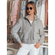 Pilka moteriška oversize bomber striukė Milina TY4792 - Moterims Pilka moteriška oversize bomber striukė Milina TY4792