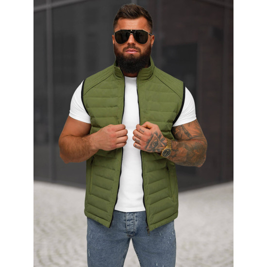 Men's khaki waistcoat Edoar JS/31M5062/136 - For men Men's khaki waistcoat Edoar JS/31M5062/136