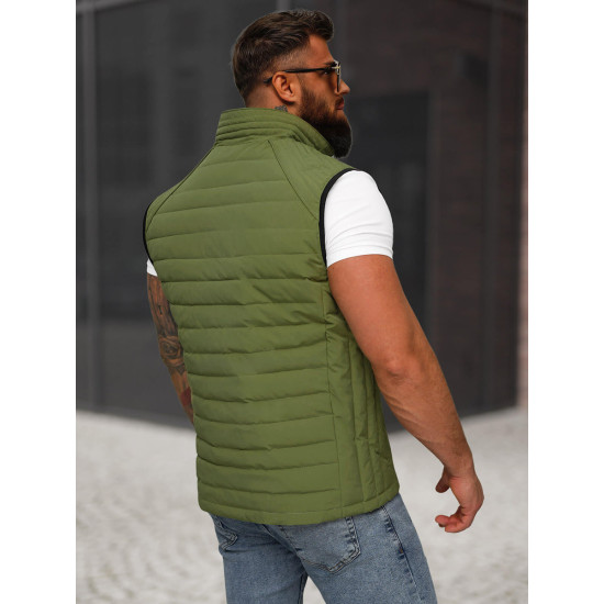 Men's khaki waistcoat Edoar JS/31M5062/136 - For men Men's khaki waistcoat Edoar JS/31M5062/136