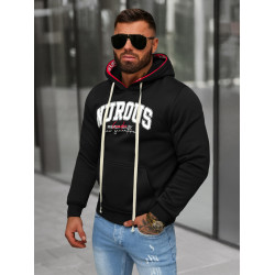 Vyriškas juodas džemperis su gobtuvu Nurous