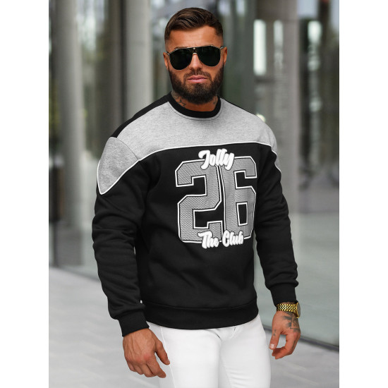 Men's black jumper Jolly O/RR250005 - Men's Sweaters| Sweaters online Men's black jumper Jolly O/RR250005