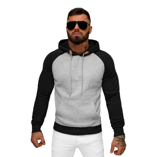 Men's grey hooded jumper Aiden JS/8B157/2 - Men's Sweaters| Sweaters online Men's grey hooded jumper Aiden JS/8B157/2
