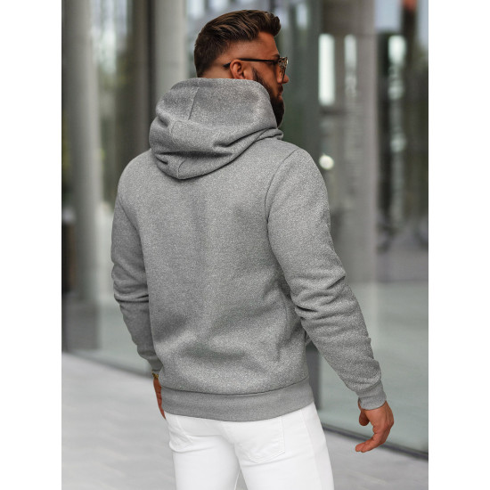 Men's grey hooded jumper Chicago O/TT30508 - Men's Sweaters| Sweaters online Men's grey hooded jumper Chicago O/TT30508