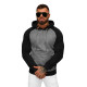 Men's dark grey hooded jumper Aiden JS/8B157/5 - Men's Sweaters| Sweaters online Men's dark grey hooded jumper Aiden JS/8B157/5