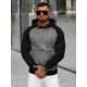 Men's dark grey hooded jumper Aiden JS/8B157/5 - Men's Sweaters| Sweaters online Men's dark grey hooded jumper Aiden JS/8B157/5