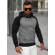 Men's dark grey hooded jumper Aiden JS/8B157/5 - Men's Sweaters| Sweaters online Men's dark grey hooded jumper Aiden JS/8B157/5