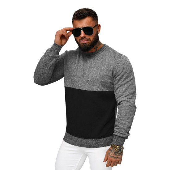 Men's dark grey jumper Feder JS/8B1305/5 - Men's Sweaters| Sweaters online Men's dark grey jumper Feder JS/8B1305/5