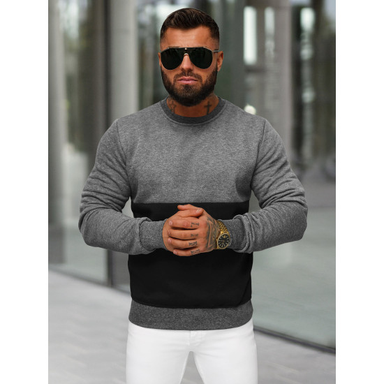 Men's dark grey jumper Feder JS/8B1305/5 - Men's Sweaters| Sweaters online Men's dark grey jumper Feder JS/8B1305/5