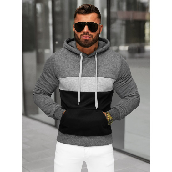 Men's dark grey jumper Lonzo JS/8B1320/5 - Men's Sweaters| Sweaters online Men's dark grey jumper Lonzo JS/8B1320/5