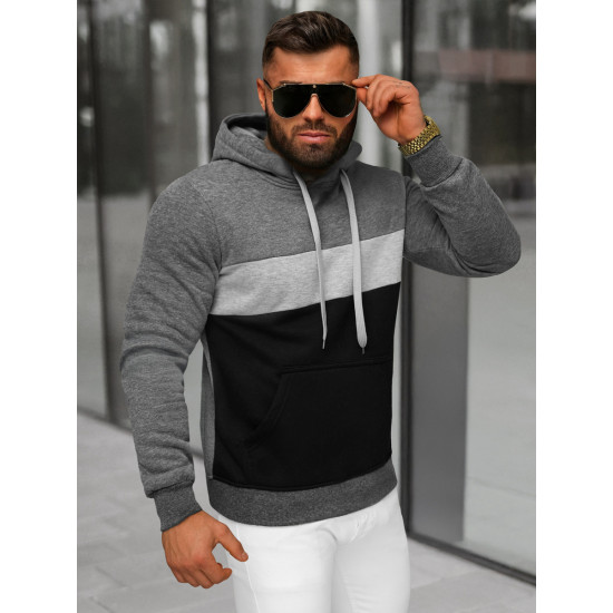 Men's dark grey jumper Lonzo JS/8B1320/5 - Men's Sweaters| Sweaters online Men's dark grey jumper Lonzo JS/8B1320/5