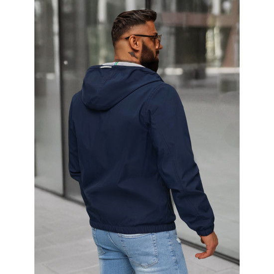 Men's dark blue hooded jacket Pyter JS/31M5069/215 - For men Men's dark blue hooded jacket Pyter JS/31M5069/215