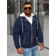 Men's dark blue hooded jacket Pyter JS/31M5069/215 - For men Men's dark blue hooded jacket Pyter JS/31M5069/215