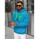 Men's blue hooded jumper Back O/TT30513 - Men's Sweaters| Sweaters online Men's blue hooded jumper Back O/TT30513
