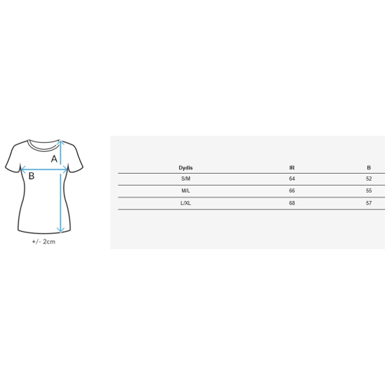 Women's white with black design T-shirt Lamur RY2588 - T-shirt Women's white with black design T-shirt Lamur RY2588