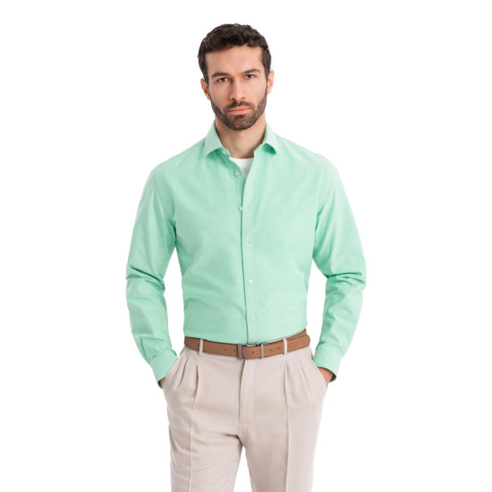 Men's mint coloured shirt Adrian V4 OM-SHOS-0183 - For men Men's mint coloured shirt Adrian V4 OM-SHOS-0183
