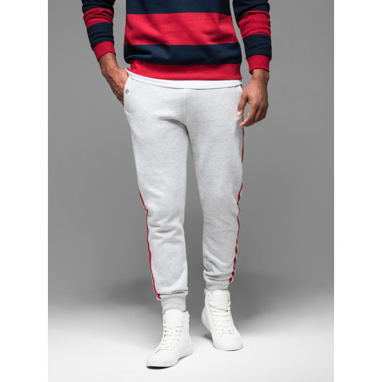 Vyriškos pilkos spalvos laisvalaikio kelnės Olin V1 OM-PASK-0258