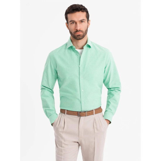 Men's mint coloured shirt Adrian V4 OM-SHOS-0183