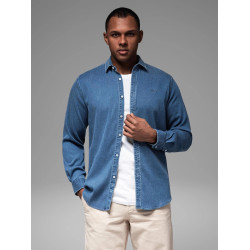 Vyriški džinsiniai mėlyni marškiniai Mant