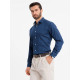 Men's denim dark blue shirt Mant V1 OM-SHDS-0180