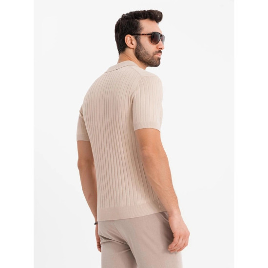 Vyriški rusvi polo marškinėliai Azir V2 OM-POSS-0143