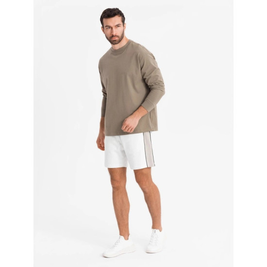 Miesten valkoiset shortsit Edman V1 OM-SRSK-0182