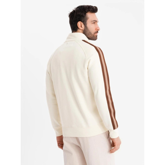 Men's brownish high neck jumper Olin V3 OM-SSZP-0219 - Jumpers Men's brownish high neck jumper Olin V3 OM-SSZP-0219