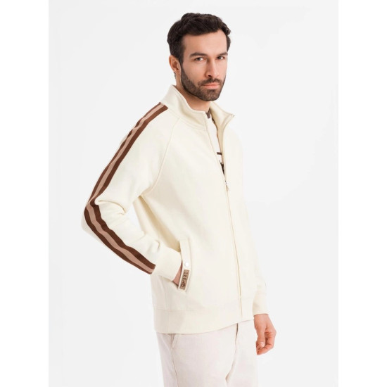 Men's brownish high neck jumper Olin V3 OM-SSZP-0219 - Jumpers Men's brownish high neck jumper Olin V3 OM-SSZP-0219