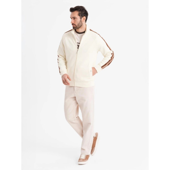 Men's brownish high neck jumper Olin V3 OM-SSZP-0219 - Jumpers Men's brownish high neck jumper Olin V3 OM-SSZP-0219