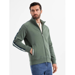 Męski khaki sweter z wysokim kołnierzem Olin