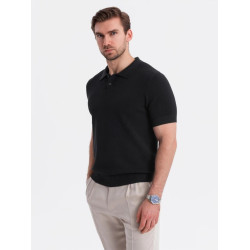 Vyriški juodos spalvos polo marškinėliai Swing Vyriški juodos spalvos polo marškinėliai Swing