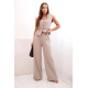 Women's brown set with vest and wide trousers Anda 32002 - For women Women's brown set with vest and wide trousers Anda 32002