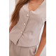 Women's brown set with vest and wide trousers Anda 32002 - For women Women's brown set with vest and wide trousers Anda 32002