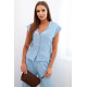 Women's light blue set with vest and wide trousers Anda 32003