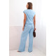 Women's light blue set with vest and wide trousers Anda 32003