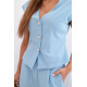 Women's light blue set with vest and wide trousers Anda 32003