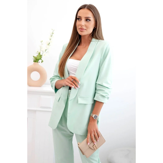 Elegantiškas moteriškas mėtinės spalvos komplektas Silva 32187 - Moterims Elegantiškas moteriškas mėtinės spalvos komplektas Silva 32187