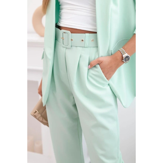 Elegantiškas moteriškas mėtinės spalvos komplektas Silva 32187 - Moterims Elegantiškas moteriškas mėtinės spalvos komplektas Silva 32187