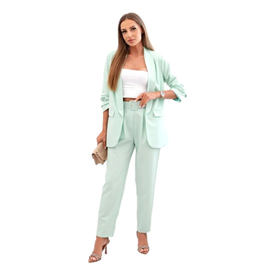 Elegantiškas moteriškas mėtinės spalvos komplektas Silva 32187 - Moterims Elegantiškas moteriškas mėtinės spalvos komplektas Silva 32187