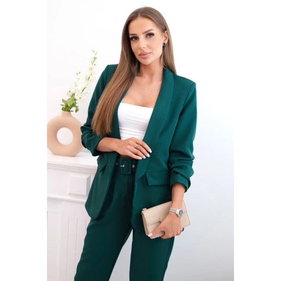 Elegantiškas moteriškas tamsiai žalios spalvos komplektas Silva 32186