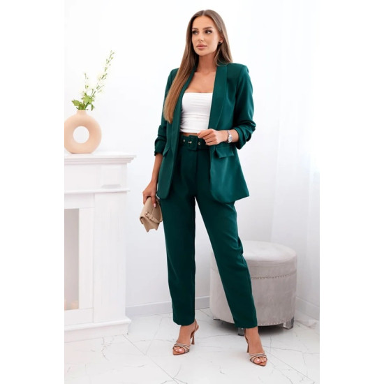 Elegantiškas moteriškas tamsiai žalios spalvos komplektas Silva 32186