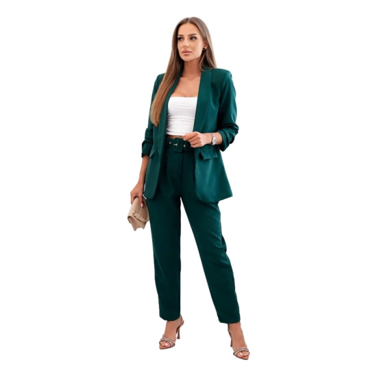Elegantiškas moteriškas tamsiai žalios spalvos komplektas Silva 32186