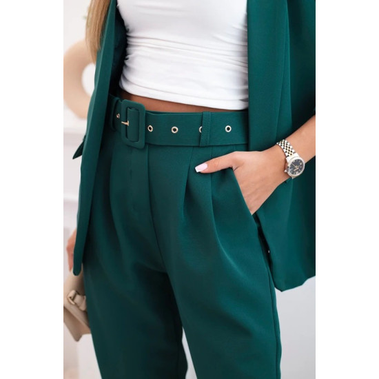 Elegantiškas moteriškas tamsiai žalios spalvos komplektas Silva 32186