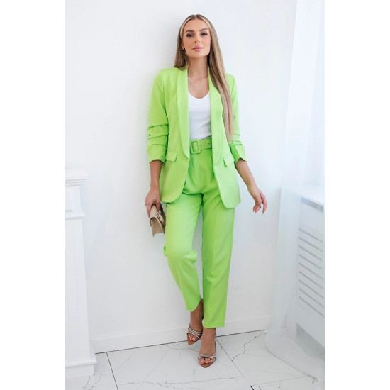 Elegantiškas moteriškas žalios spalvos komplektas Silva 29329 - Moterims Elegantiškas moteriškas žalios spalvos komplektas Silva 29329