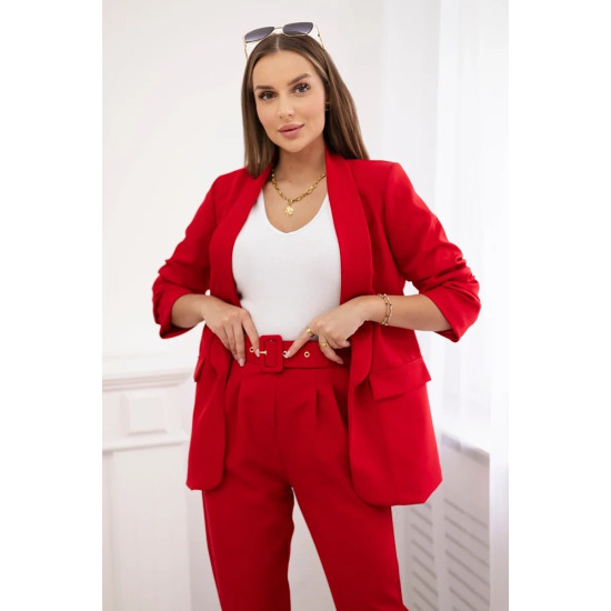Elegantiškas moteriškas raudonos spalvos komplektas Silva 25510 - Moterims Elegantiškas moteriškas raudonos spalvos komplektas Silva 25510