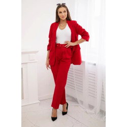 Elegantiškas moteriškas raudonos spalvos komplektas Silva Elegantiškas moteriškas raudonos spalvos komplektas Silva