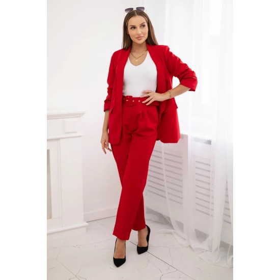 Elegantiškas moteriškas raudonos spalvos komplektas Silva 25510 - Moterims Elegantiškas moteriškas raudonos spalvos komplektas Silva 25510